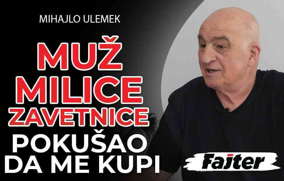 MIHAJLO ULEMEK: MUŽ MILICE ZAVETNICE POKUŠAO DA ME KUPI (VIDEO)